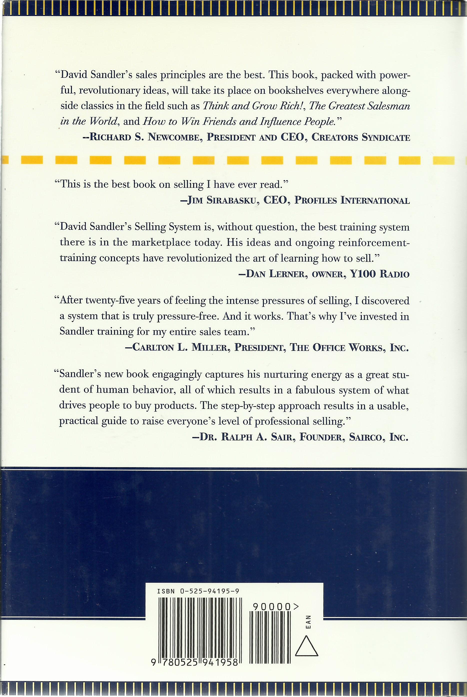 You Can't Teach a Kid to Ride a Bike at a Seminar: The Sandler Sales Institute's 7-Step System for Successful Selling