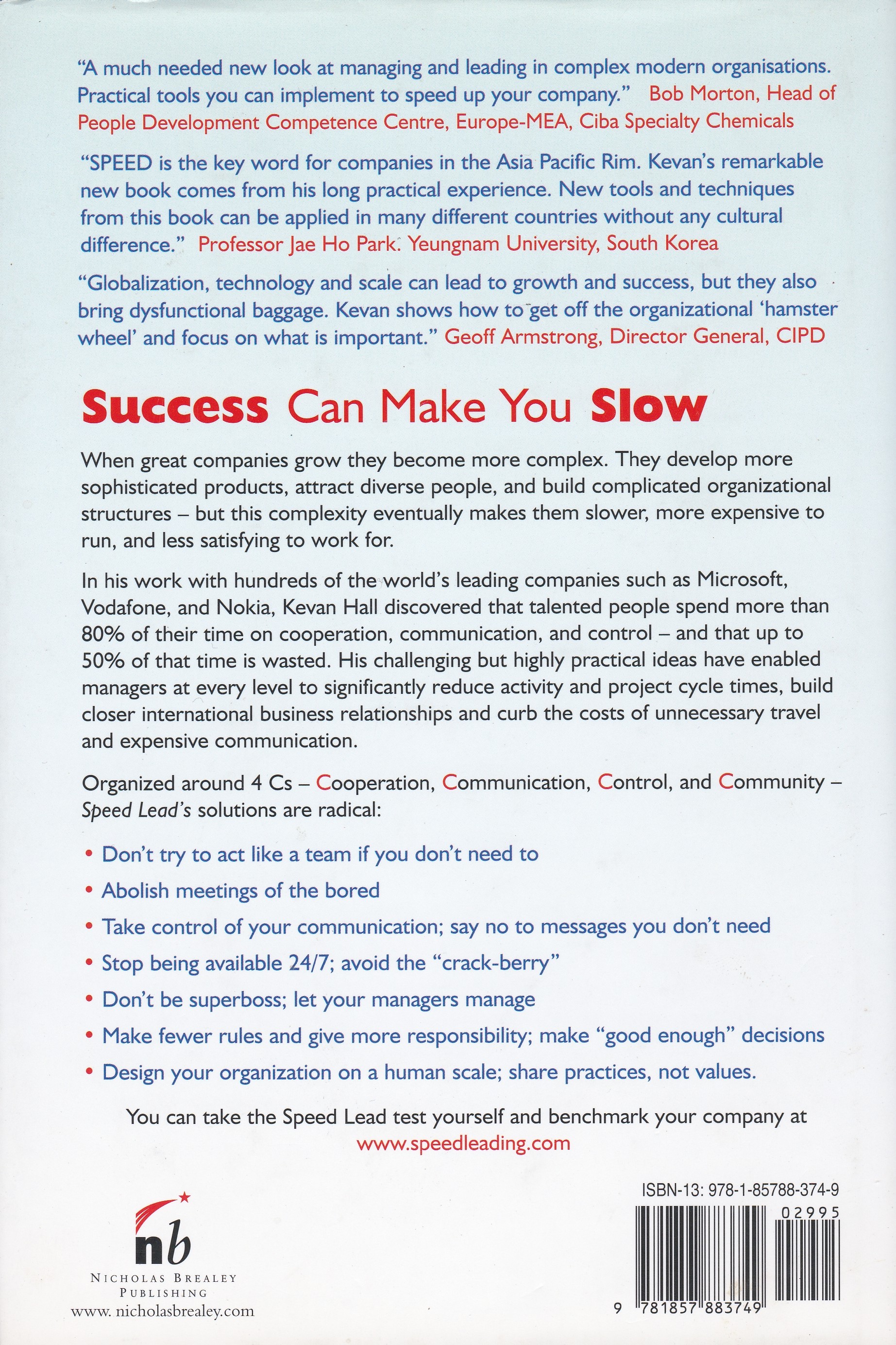 Speed Lead: Faster, Simpler Ways to Manage People, Projects and Teams in Complex Companies