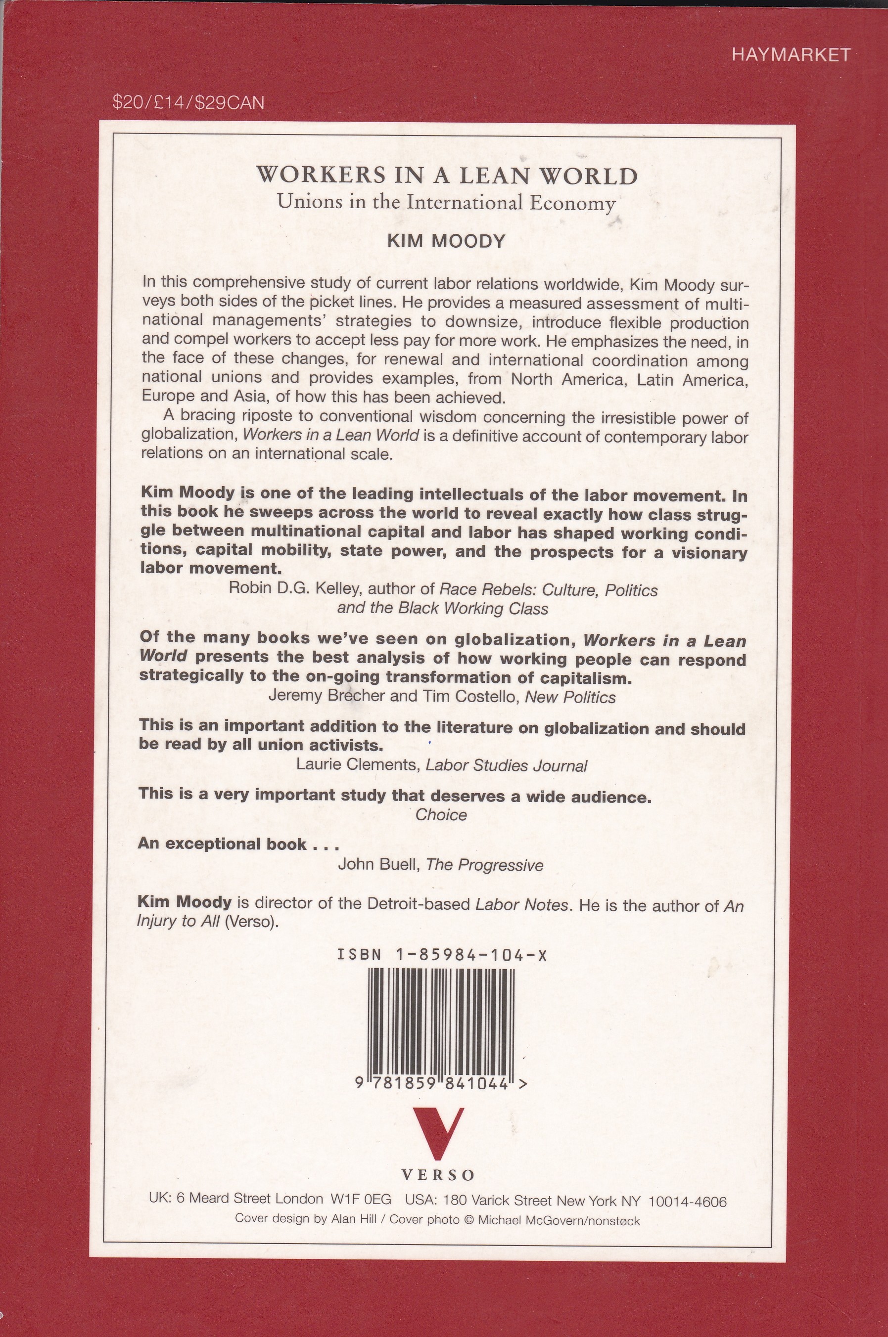 Workers in a lean World: Unions in the International Economy (Haymarket Series)