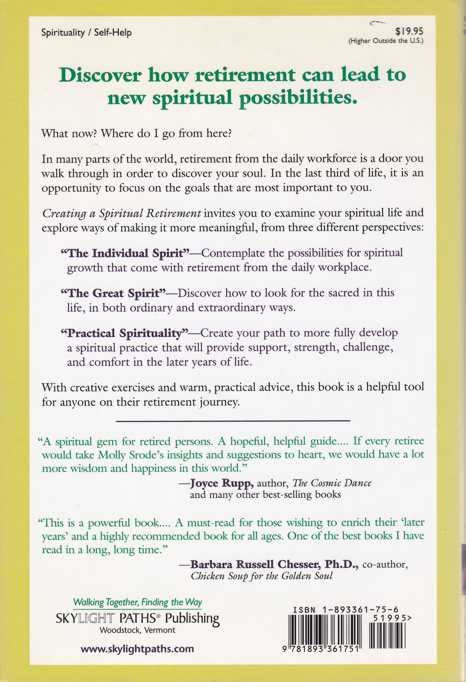 Creating a Spiritual Retirement: A Guide to the Unseen Possibilities in Our Lives